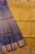 Kanchi Vegan Silk Saree With Contrast Blouse and Rich Jari Pallu