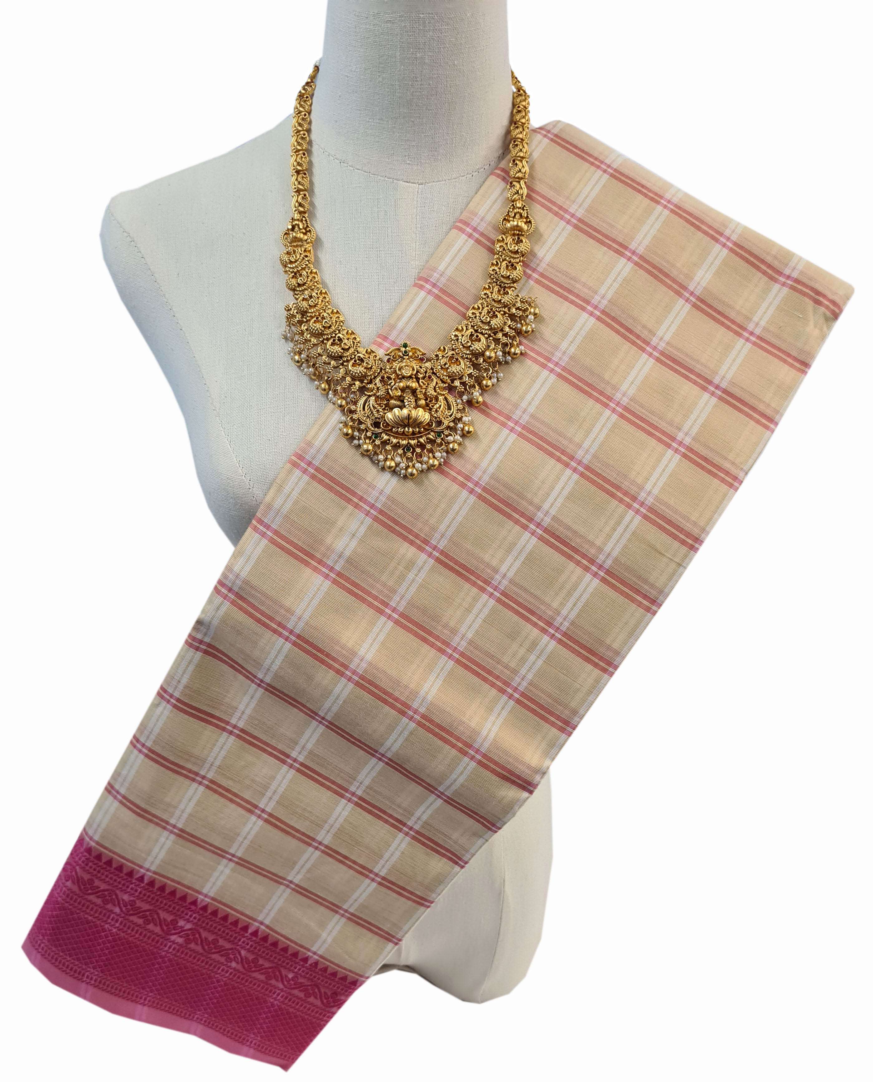 Kanchipuram Cotton Saree With Blouse