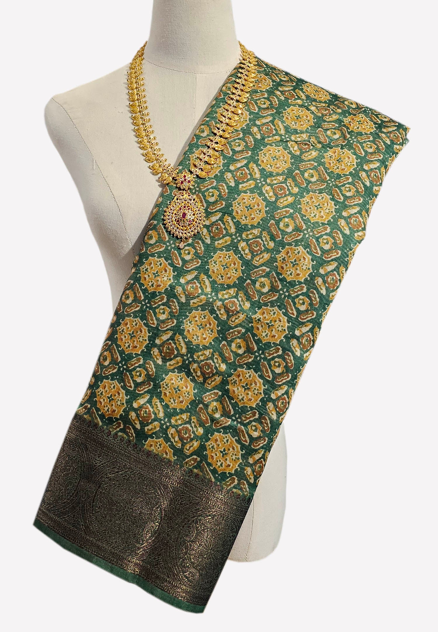 Semi Tussar  Antic Design Sarees