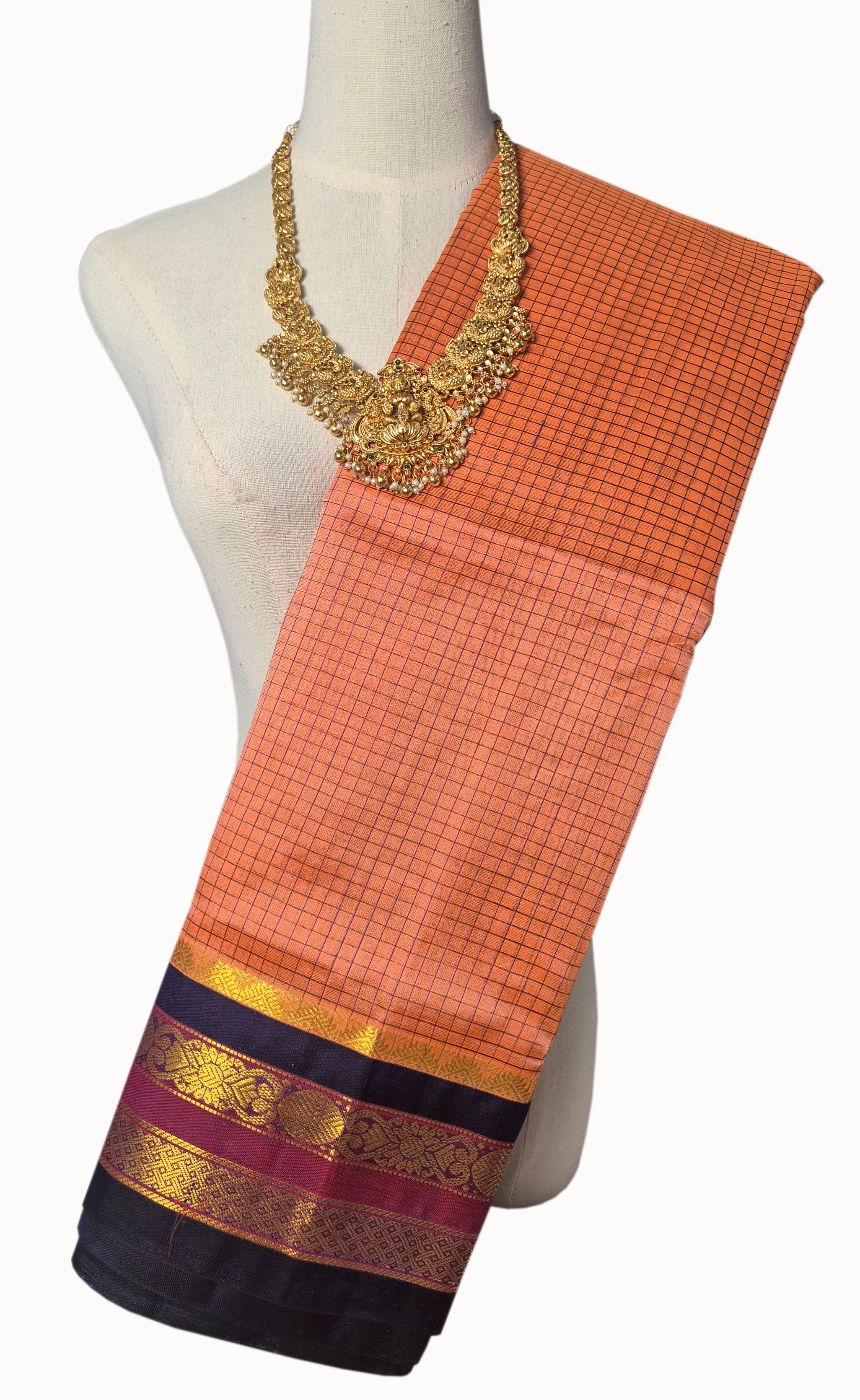Korvai Kanchipuram Pure Silk Cotton Saree