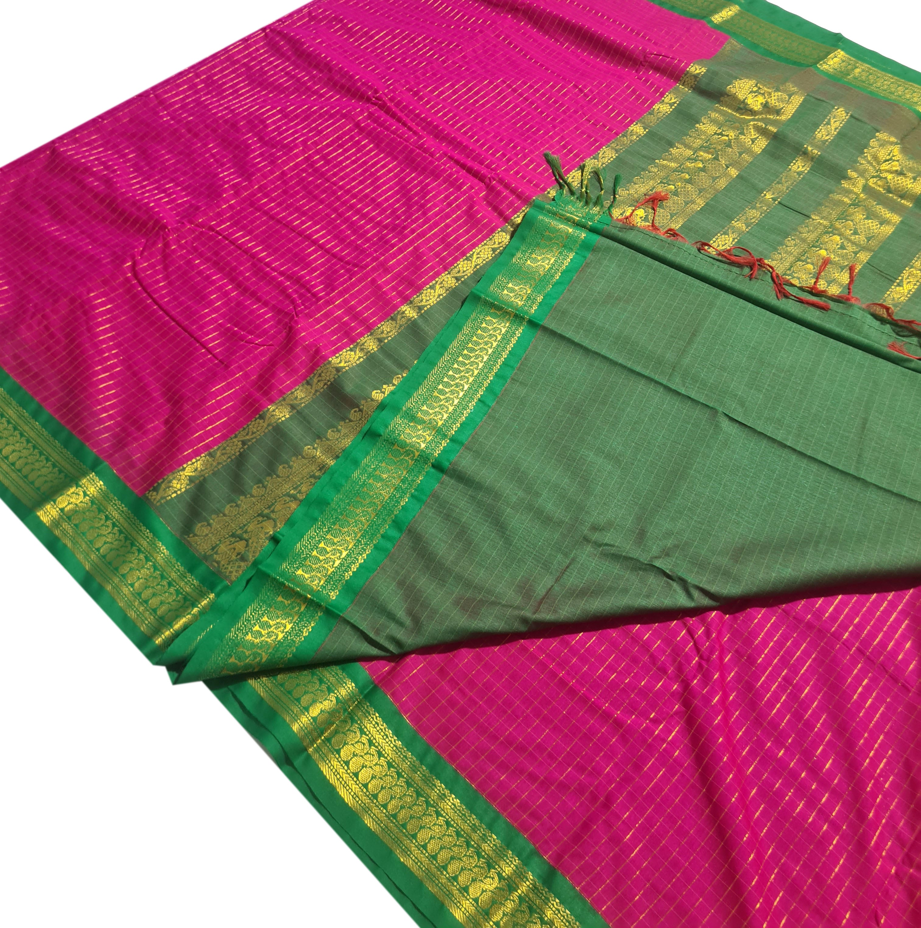 Kanchipuram Agarlic Cotton Sarees