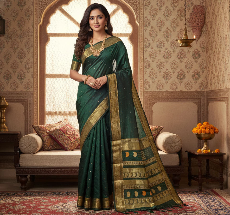 Kanchipuram Pure Silk Cotton Saree