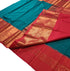 Kanchi Vegan Silk Saree With Contrast Blouse and Rich Jari Pallu