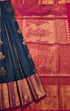 Kanchi Vegan Silk Saree With Contrast Blouse and Rich Jari Pallu