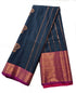Kanchi Vegan Silk Saree With Contrast Blouse and Rich Jari Pallu