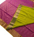 Kanchi Vegan Silk Saree With Contrast Blouse and Rich Jari Pallu