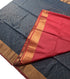 Kanchi Vegan Silk Saree With Contrast Blouse and Rich Jari Pallu