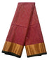 Kanchi Vegan Silk Saree With Contrast Blouse and Rich Jari Pallu