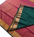 Kanchi Vegan Silk Saree With Contrast Blouse and Rich Jari Pallu