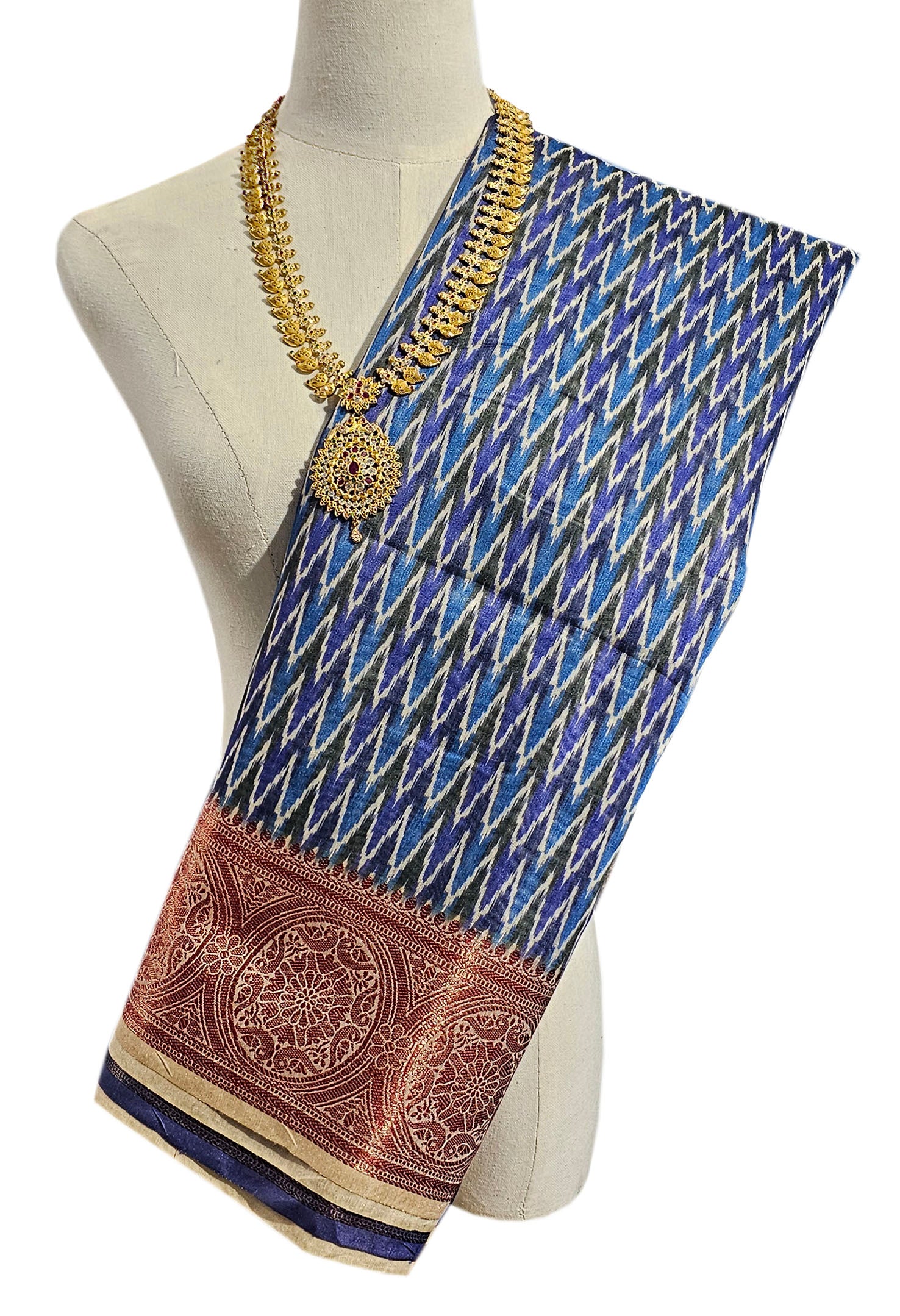 Semi Tussar Antic Design Sarees