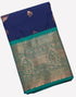 Kanchi Vegan Silk Saree With Contrast Blouse and Rich Jari Pallu