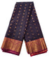 Kanchi Vegan Silk Saree With Contrast Blouse and Rich Jari Pallu