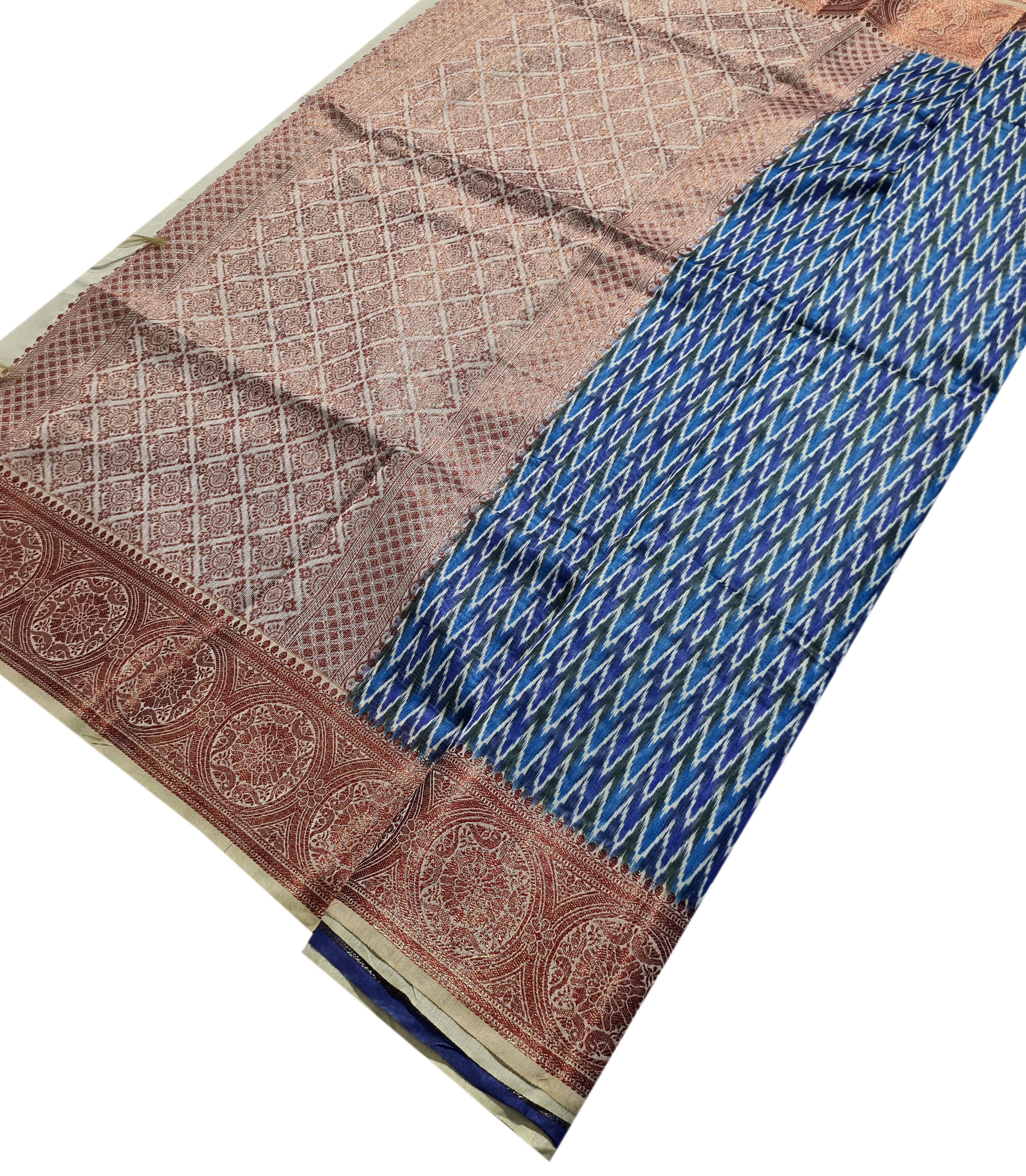 Semi Tussar Antic Design Sarees