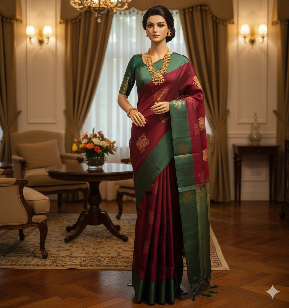 Kanchipuram Pure Soft Silk Saree
