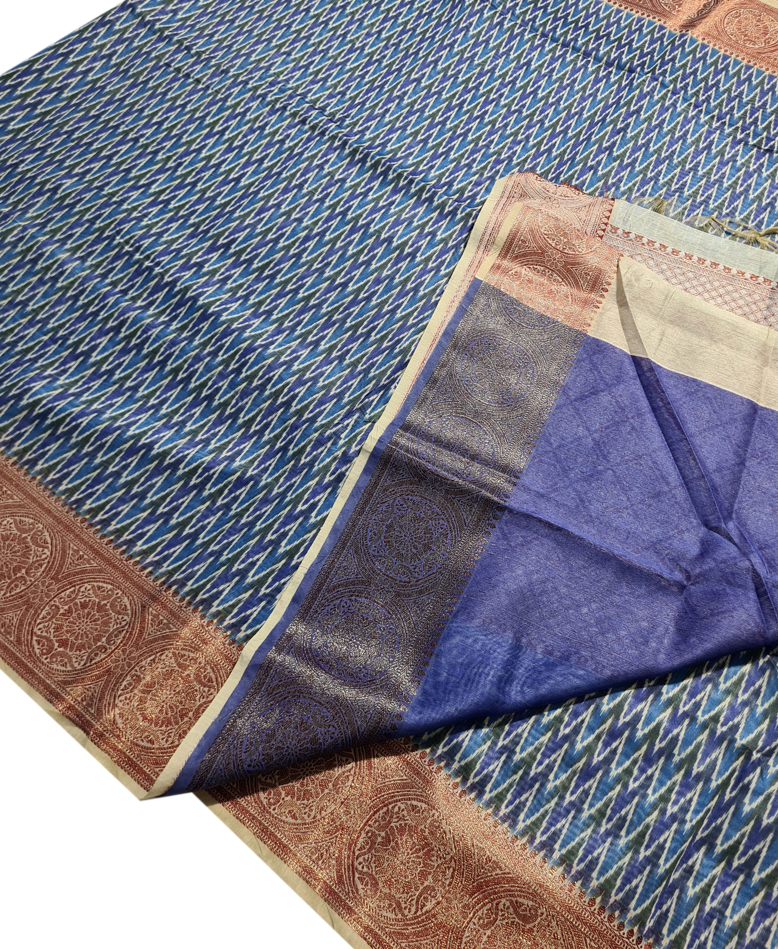 Semi Tussar Antic Design Sarees