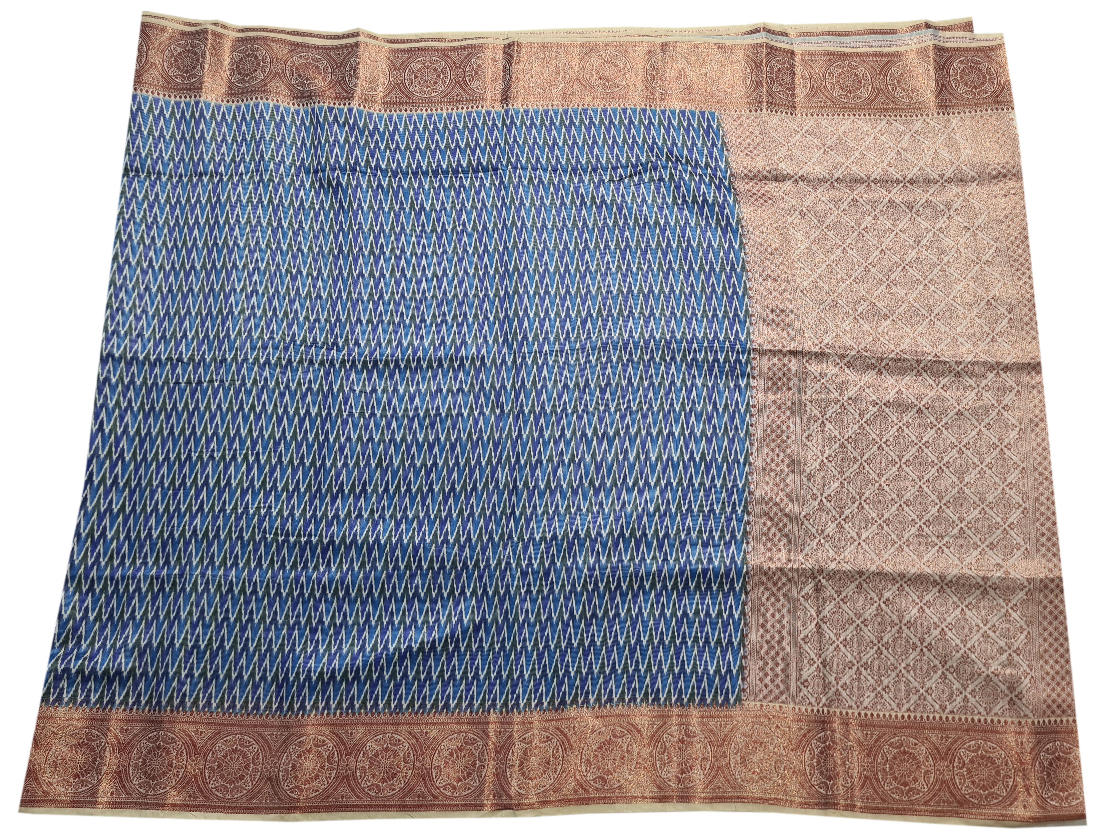 Semi Tussar Antic Design Sarees