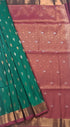 Kanchi Vegan Silk Saree With Contrast Blouse and Rich Jari Pallu