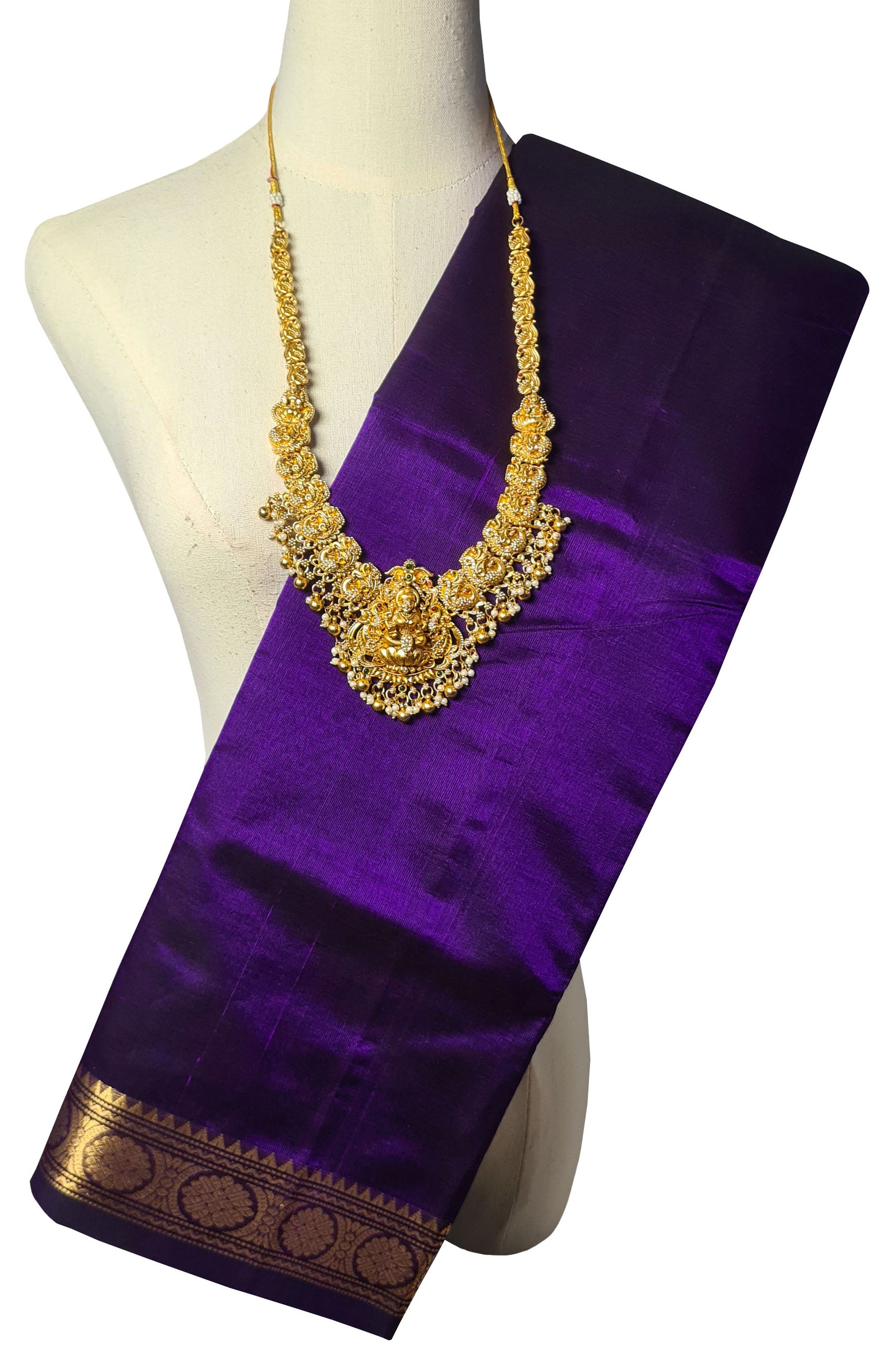 Rich work blouse Kanchipuram Pure Silk Cotton Saree