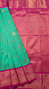 Kanchi Vegan Silk Saree With Contrast Blouse and Rich Jari Pallu