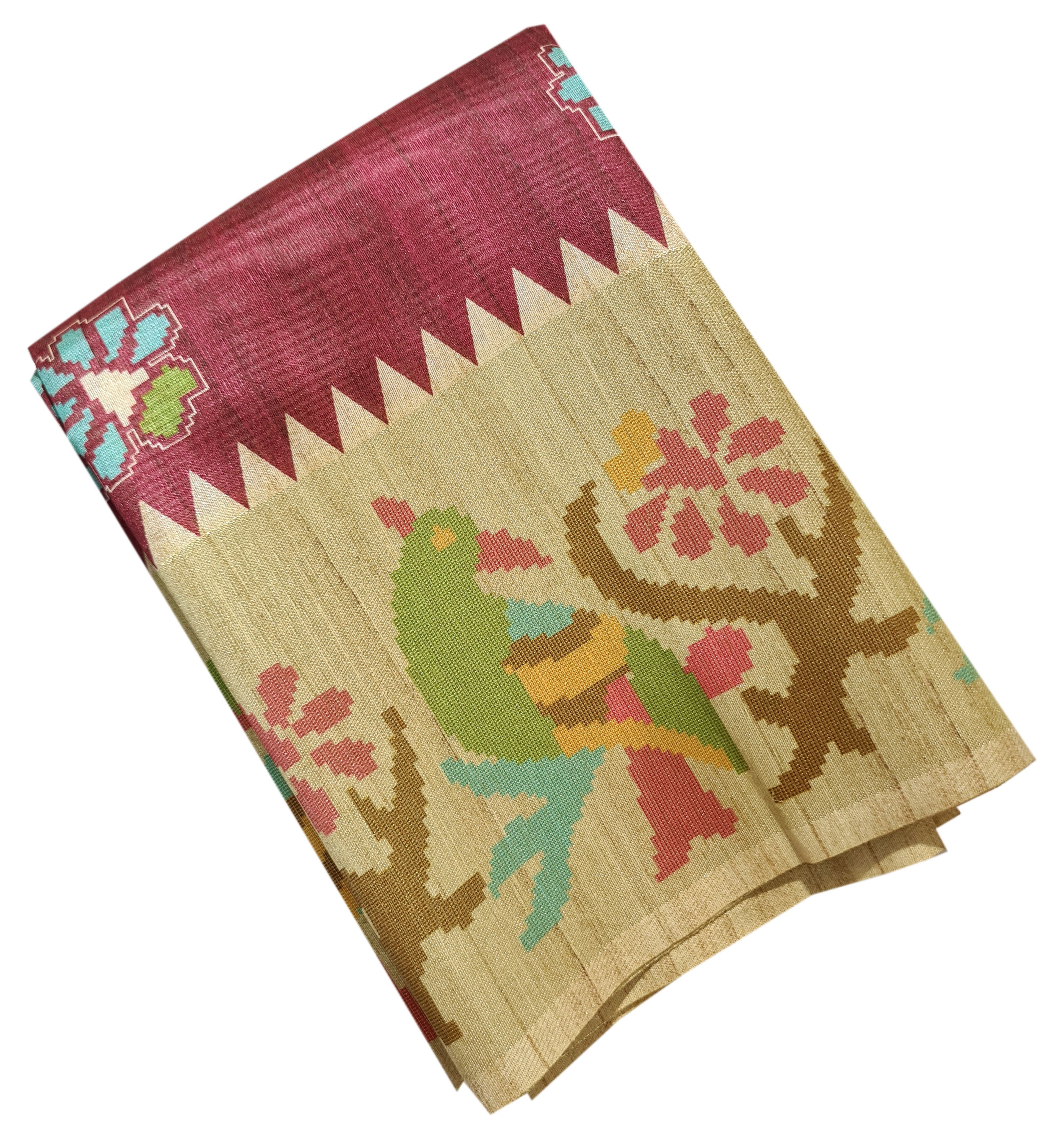 Semi Tussar Antic Design Sarees