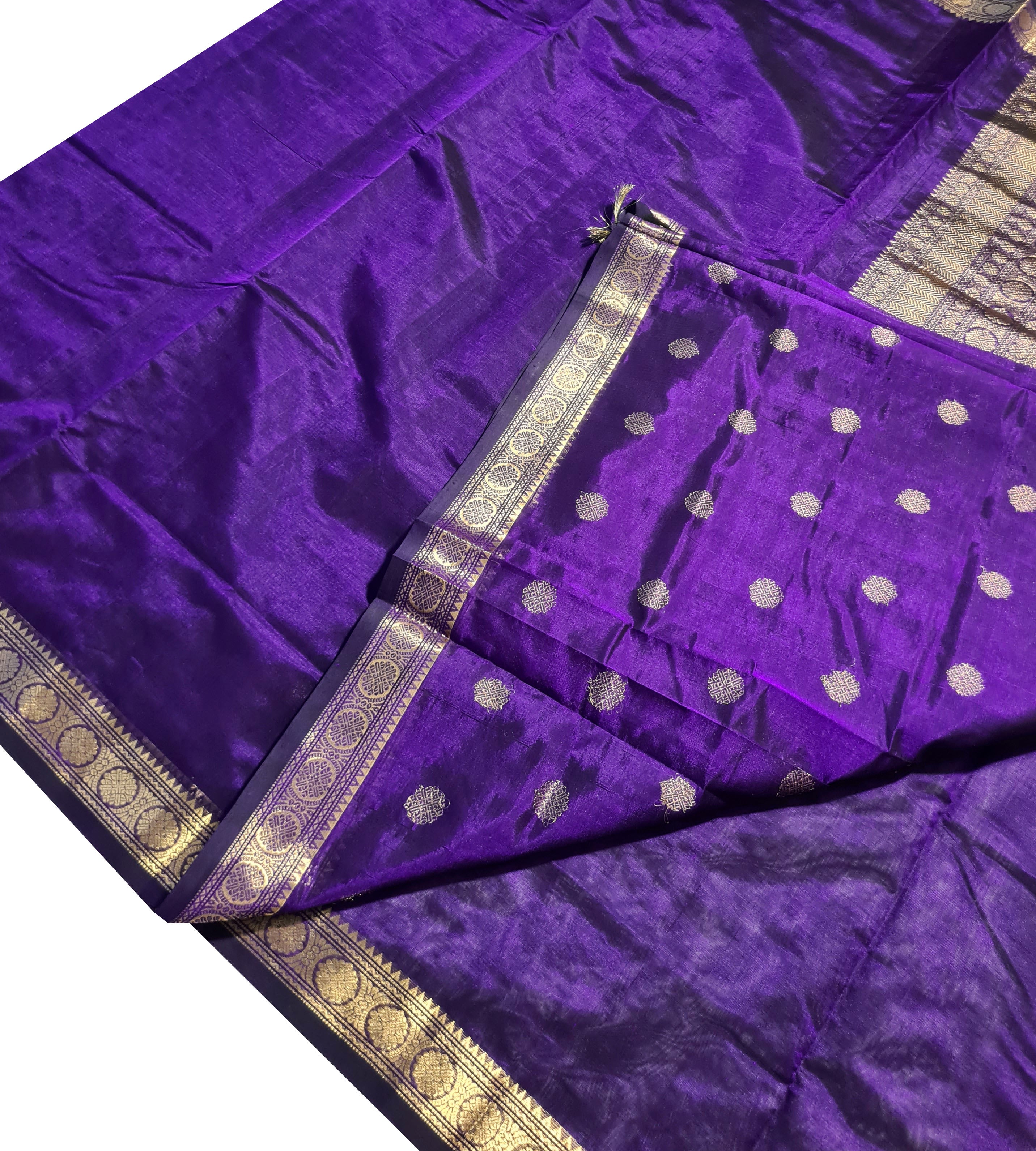 Rich work blouse Kanchipuram Pure Silk Cotton Saree