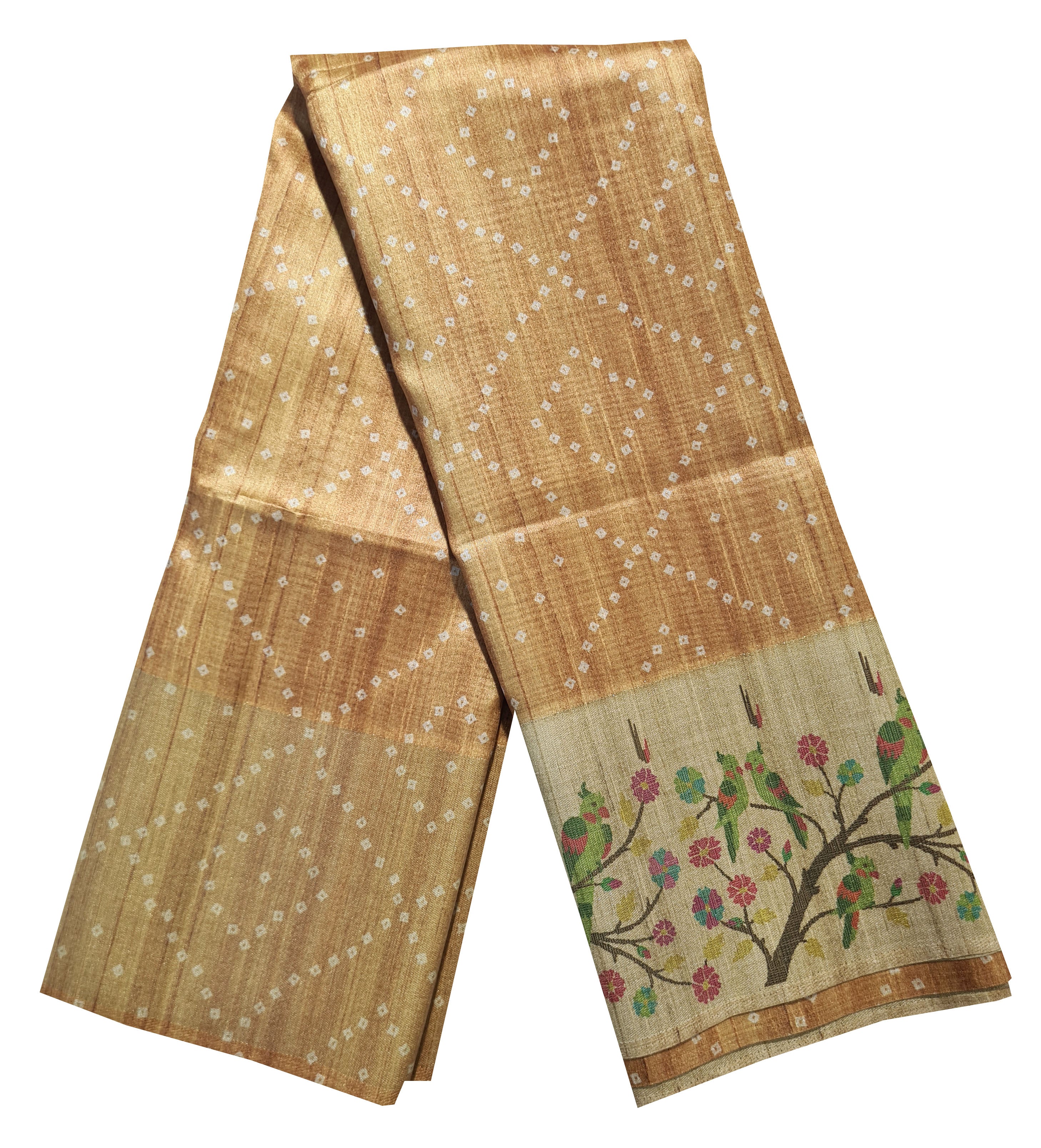 Semi Tussar  Antic Design Sarees