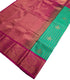 Kanchi Vegan Silk Saree With Contrast Blouse and Rich Jari Pallu