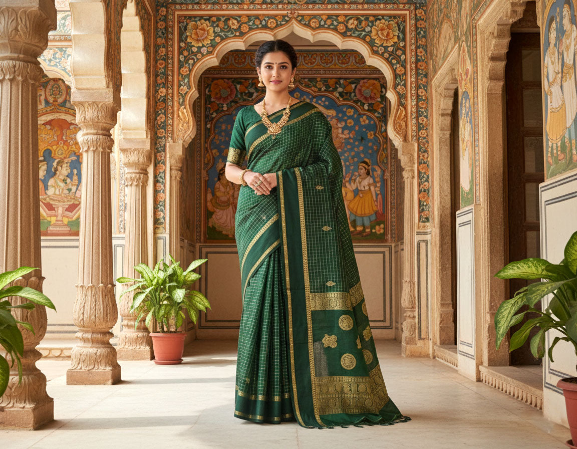 Kanchipuram Pure Silk Cotton Saree