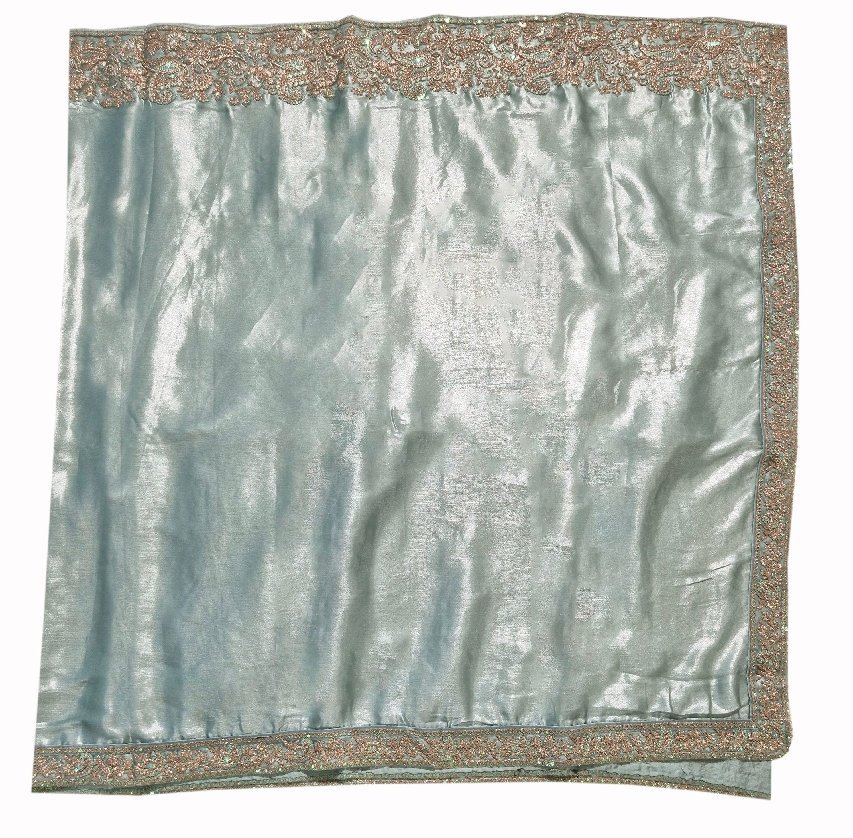 TFH Presents Sandal Wood 1303 Satin Chiffon Party Wear Sarees Collection