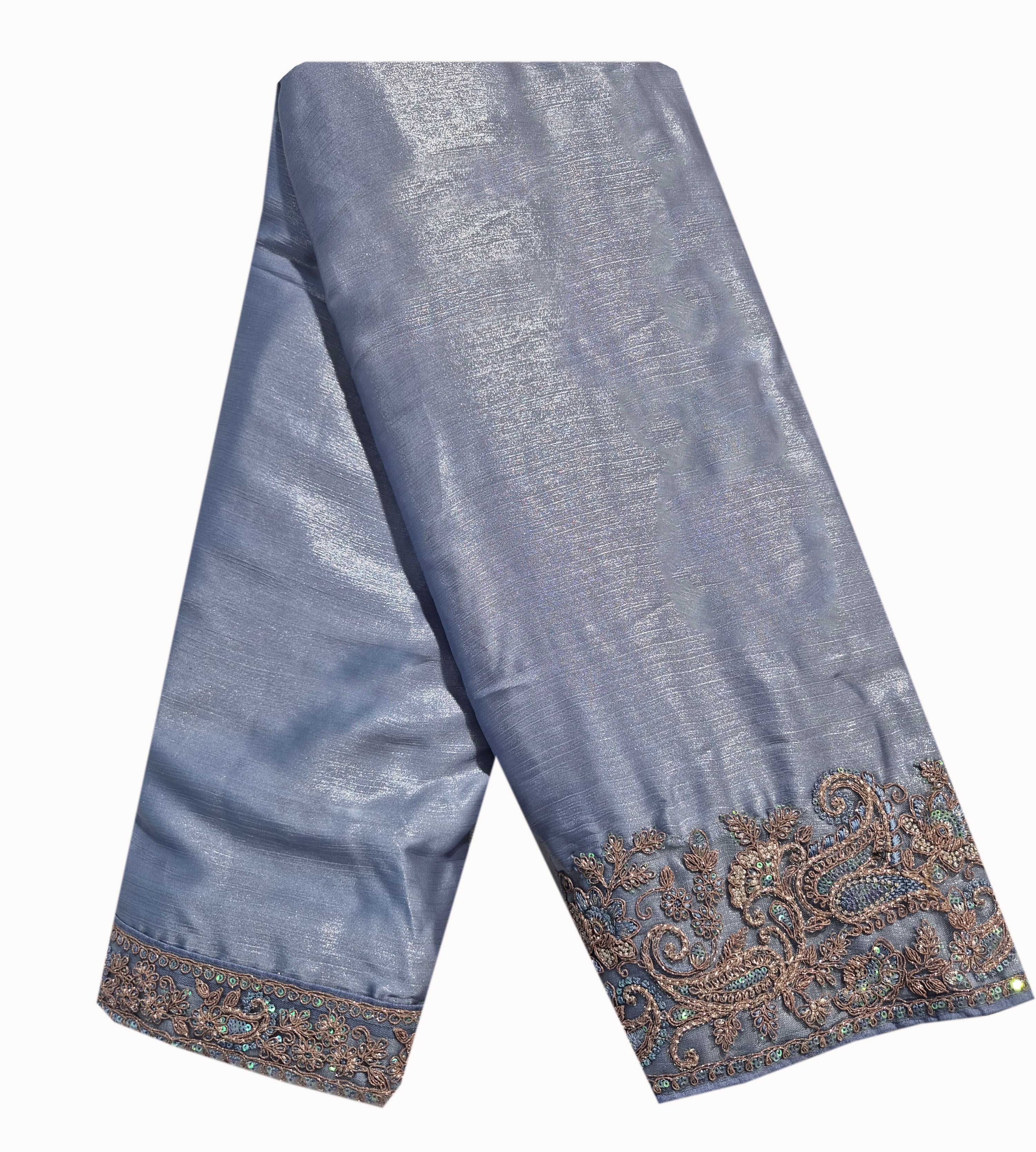 TFH Presents Sandal Wood 1303 Satin Chiffon Party Wear Sarees Collection