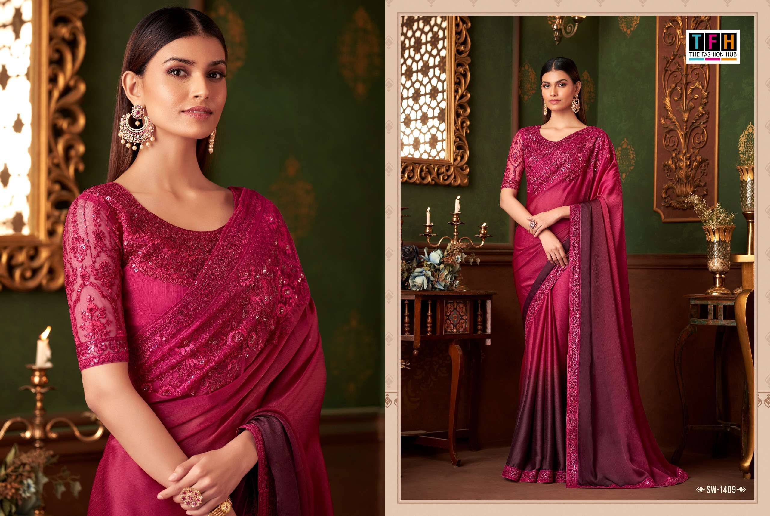 TFH Presents Sandalwood Vol-14 Fancy Designer Work Sarees Collection