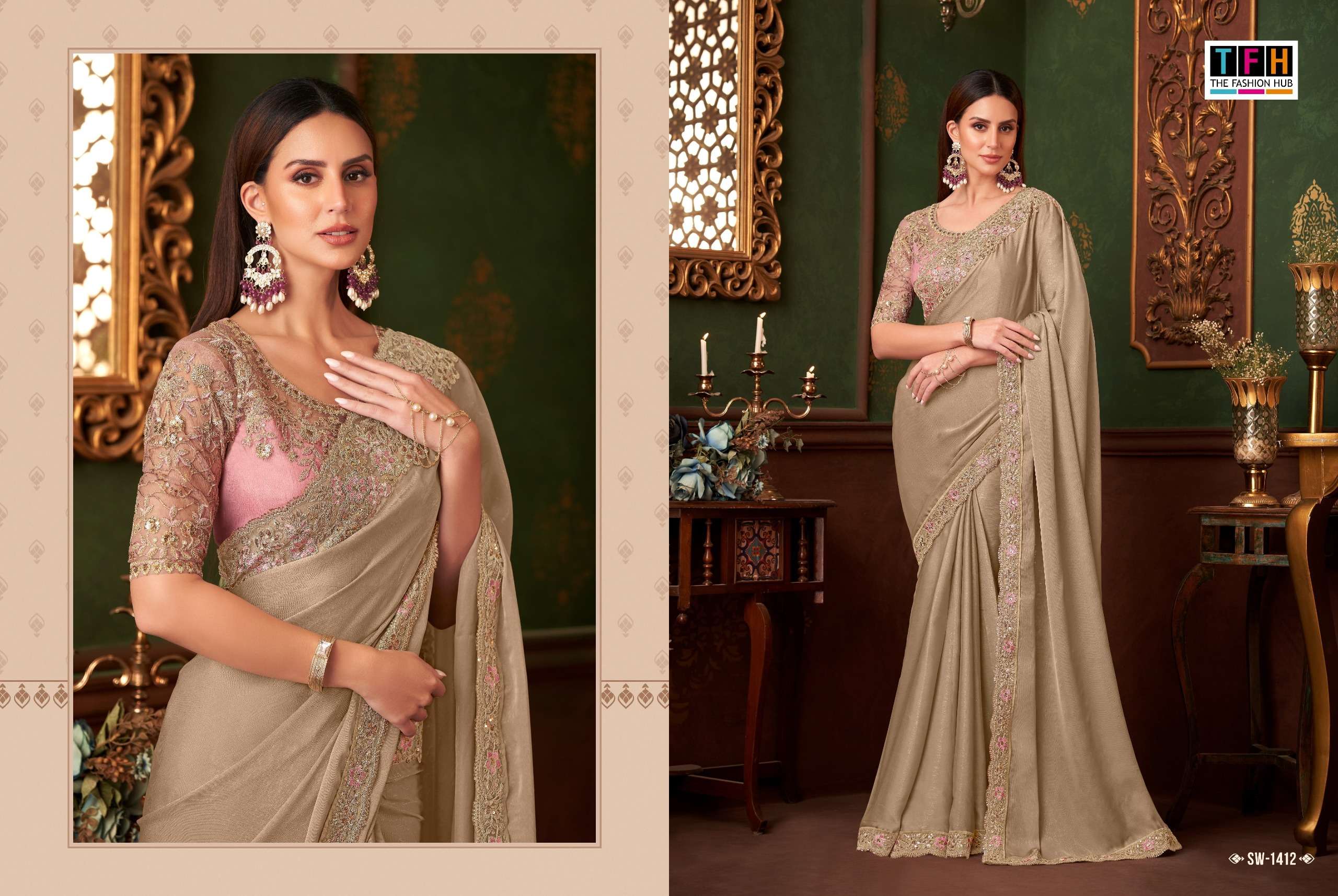 TFH Presents Sandalwood Vol-14 Fancy Designer Work Sarees Collection