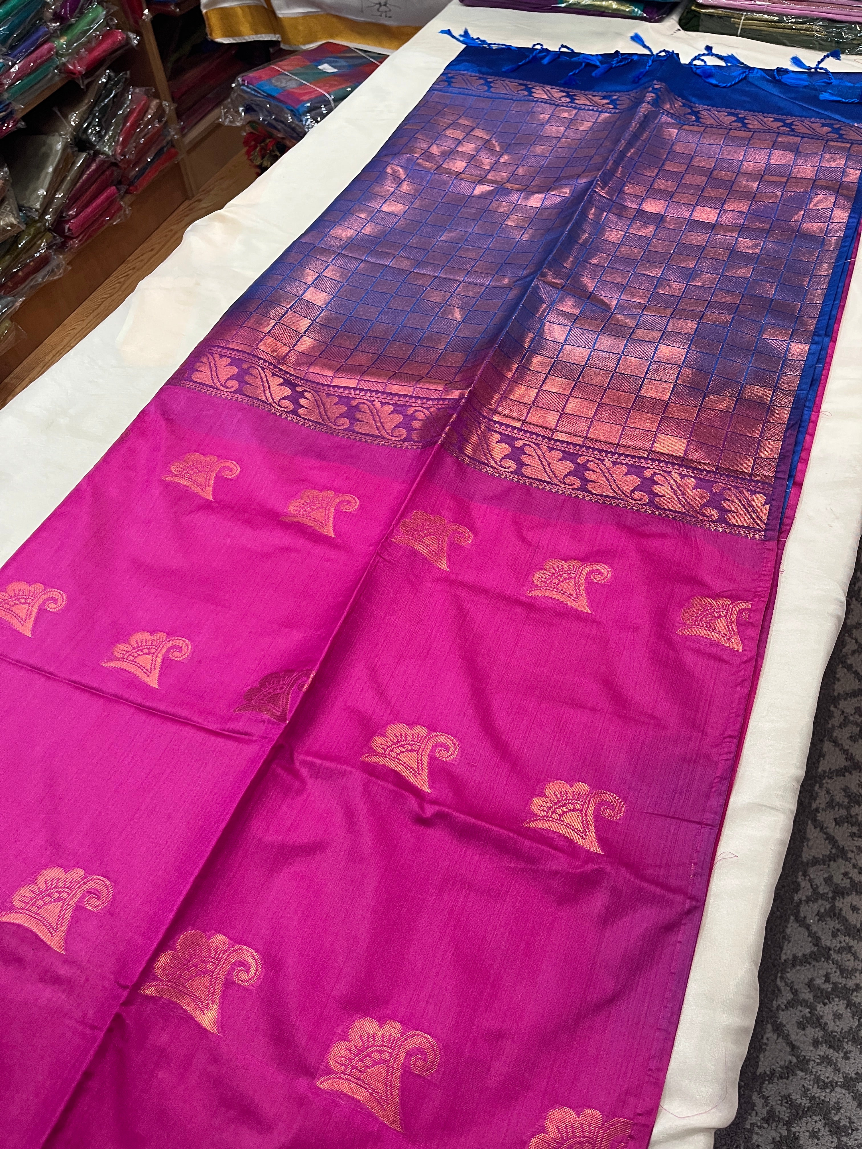 Borderless soft semisilk  saree