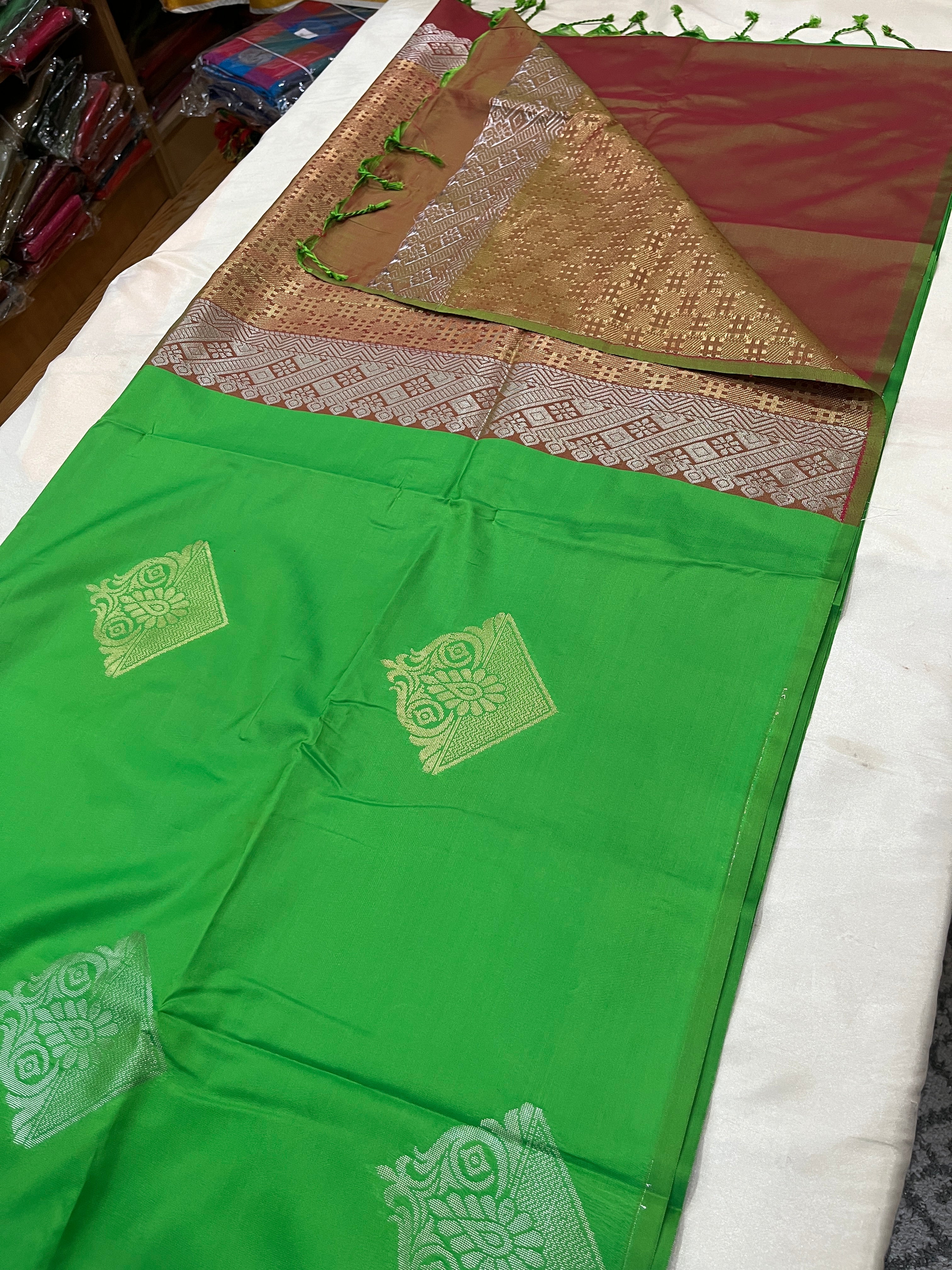 Borderless soft semisilk  saree