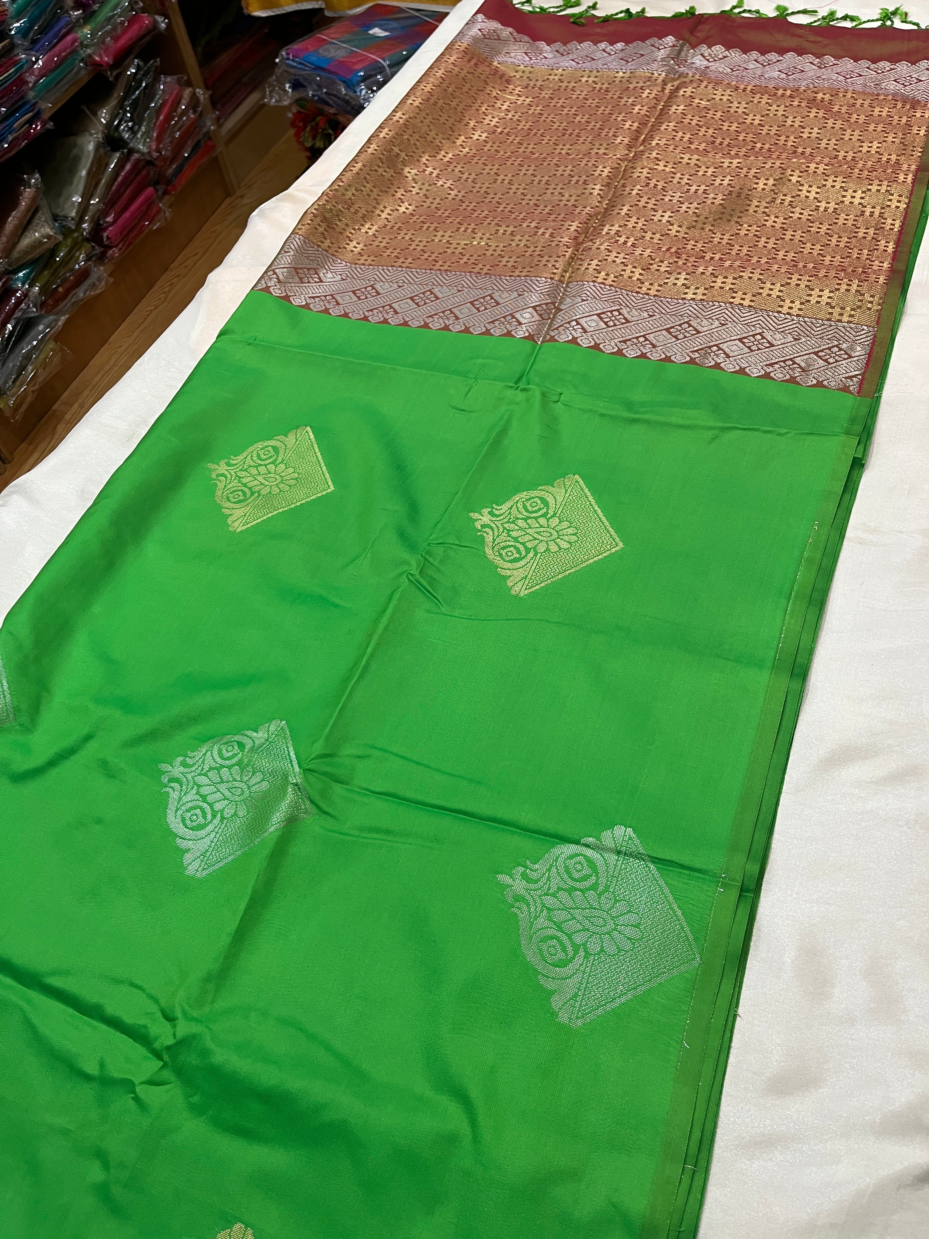 Borderless soft semisilk  saree