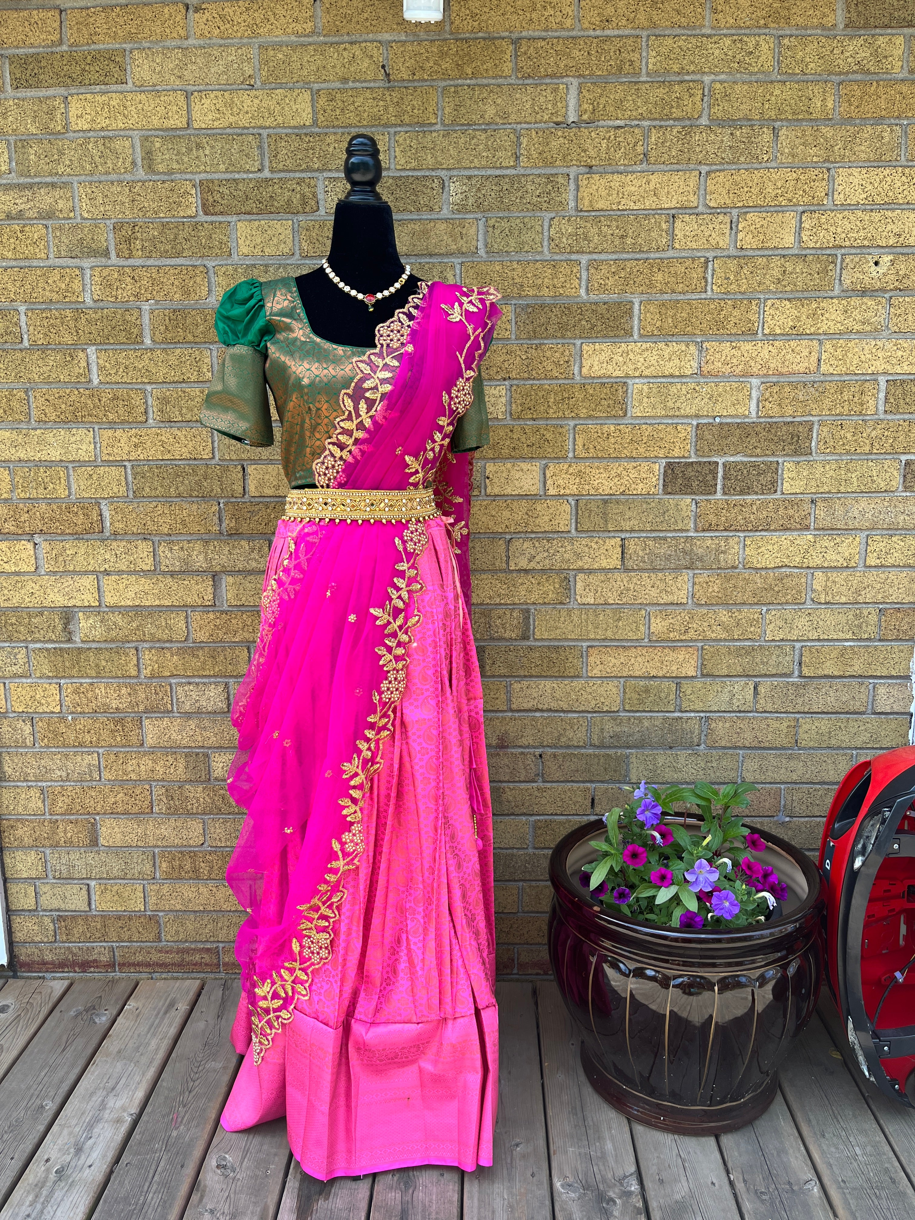 Fully stitched Lehenga /half saree set