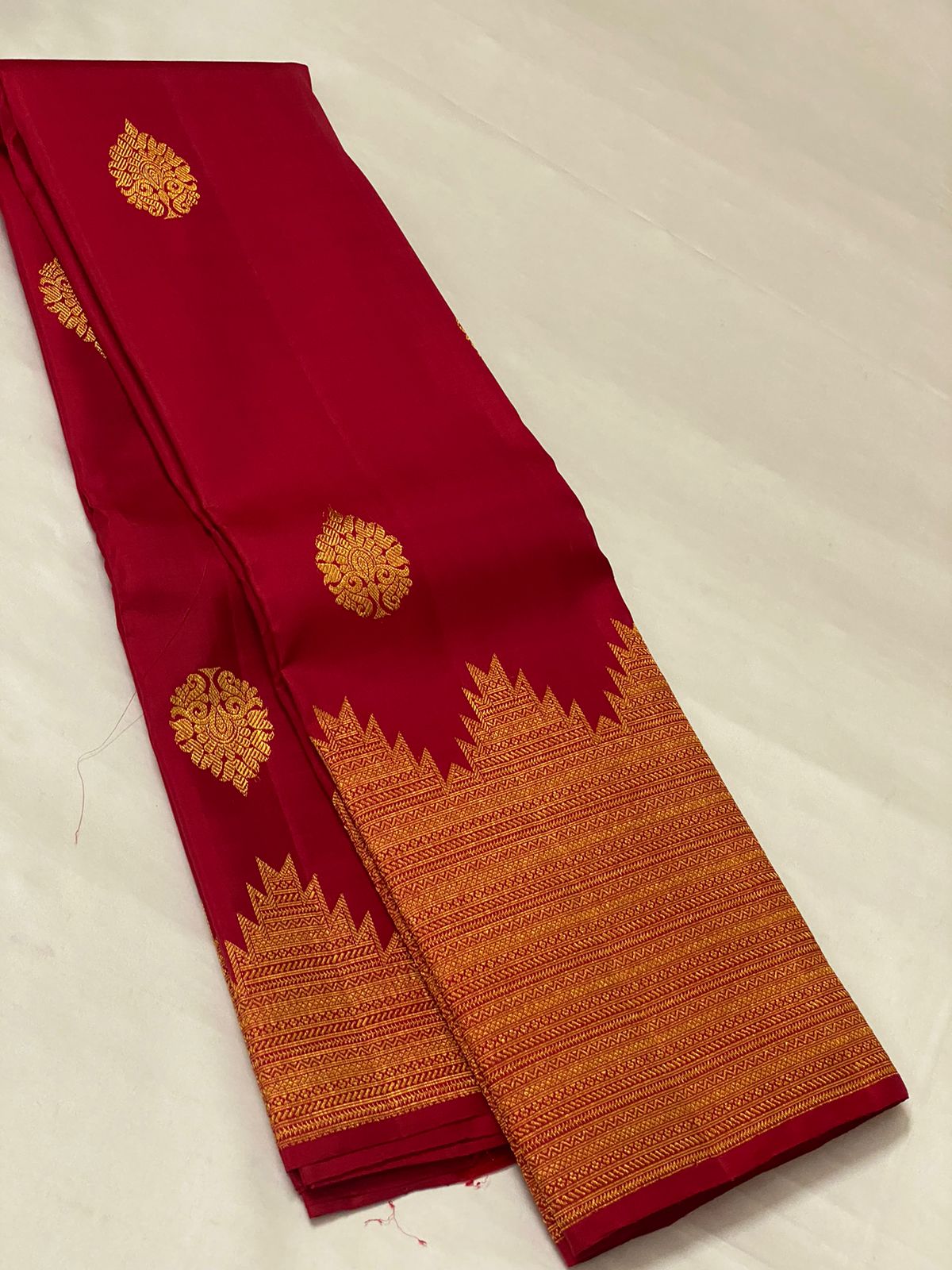 KANCHIPURAM PURE SILK HANDLOOM SAREE   WITH 2 GRAM PURE JARI