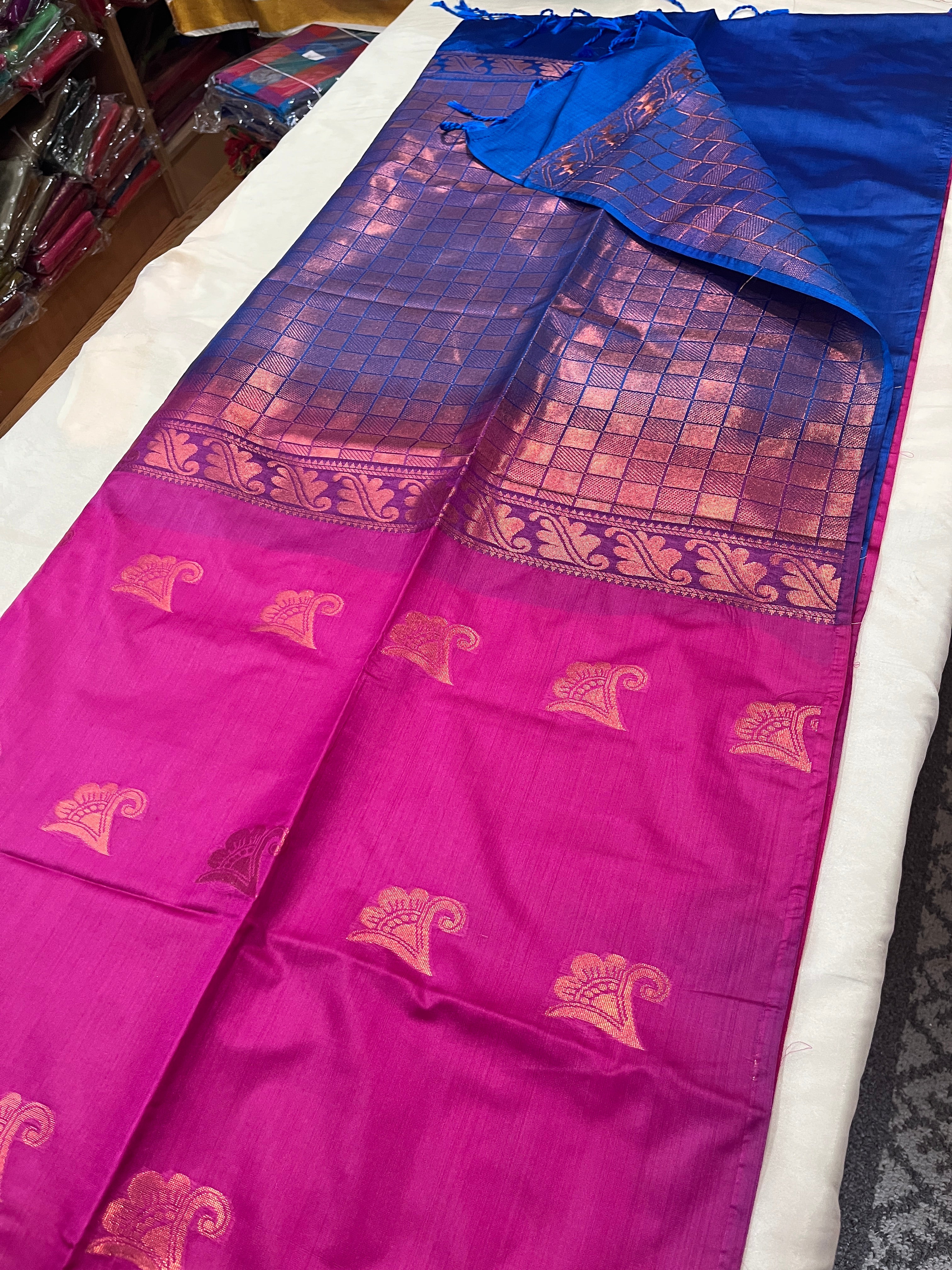Borderless soft semisilk  saree