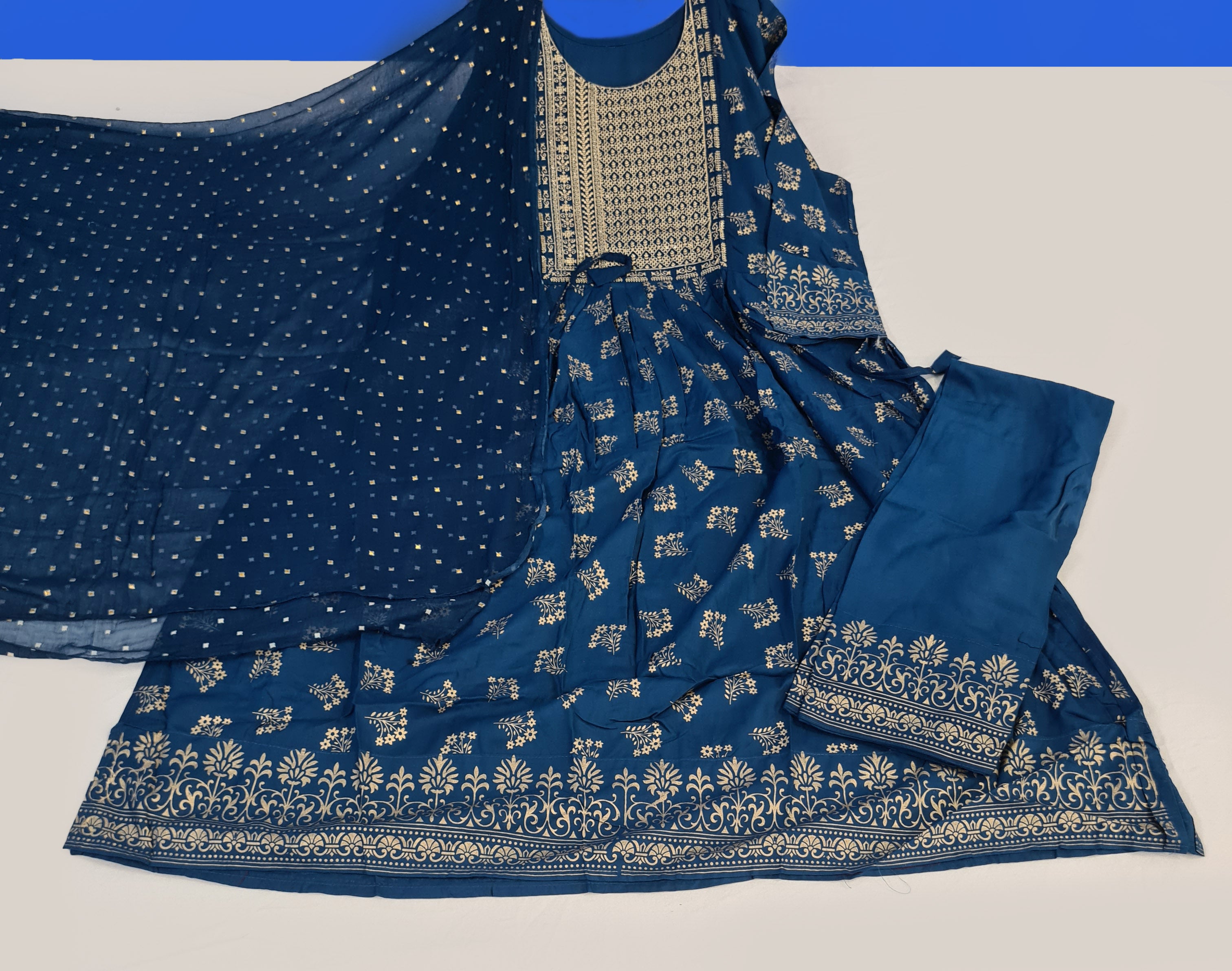 Ethnic Wear Anarkali Kurtis With Pant And Dupatta Collection