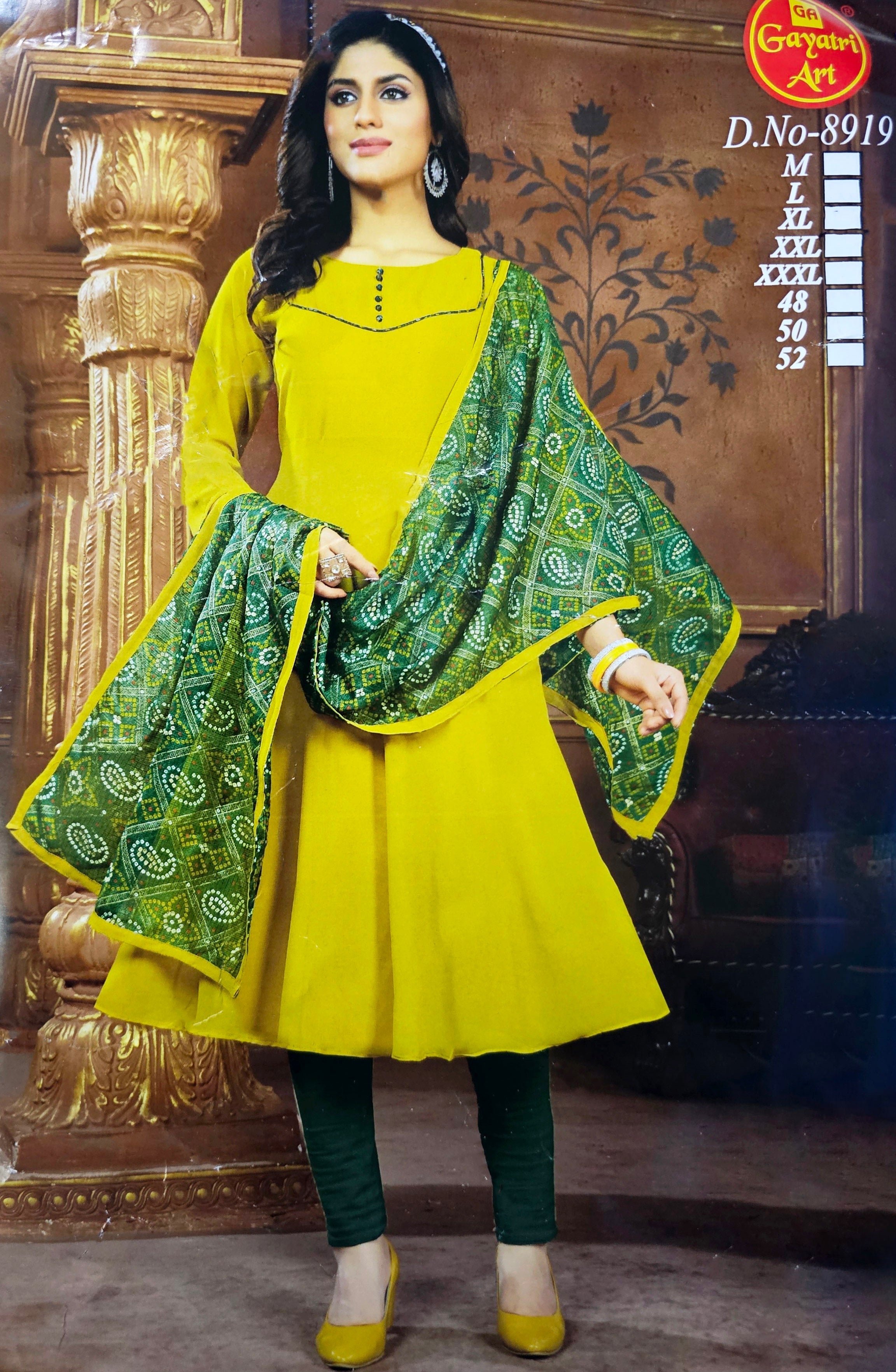 Georgette Anarkali Kurtis With Dupatta Collection by GAYATHRI ART