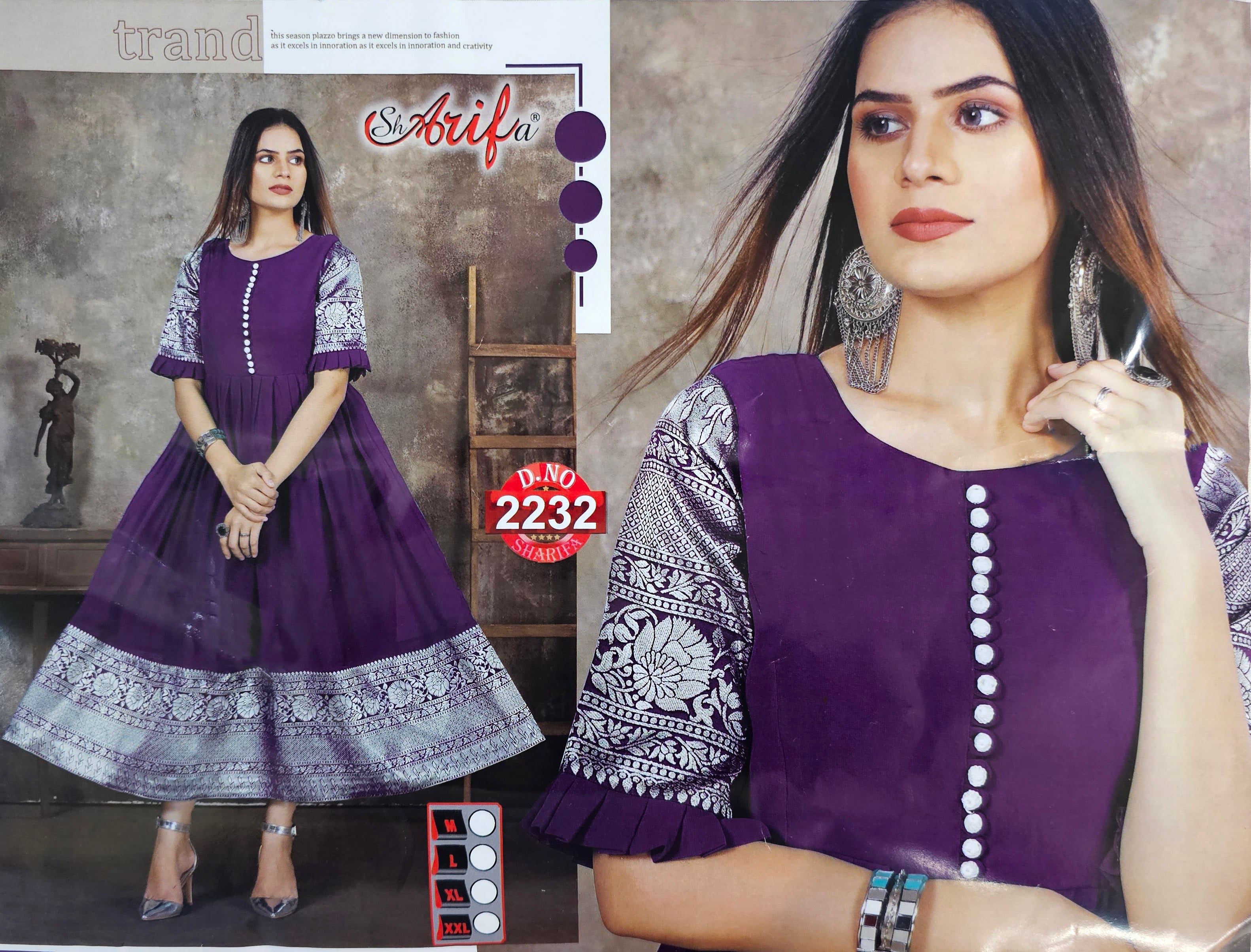 Georgette Anarkali Kurtis Collection by SHARIFA