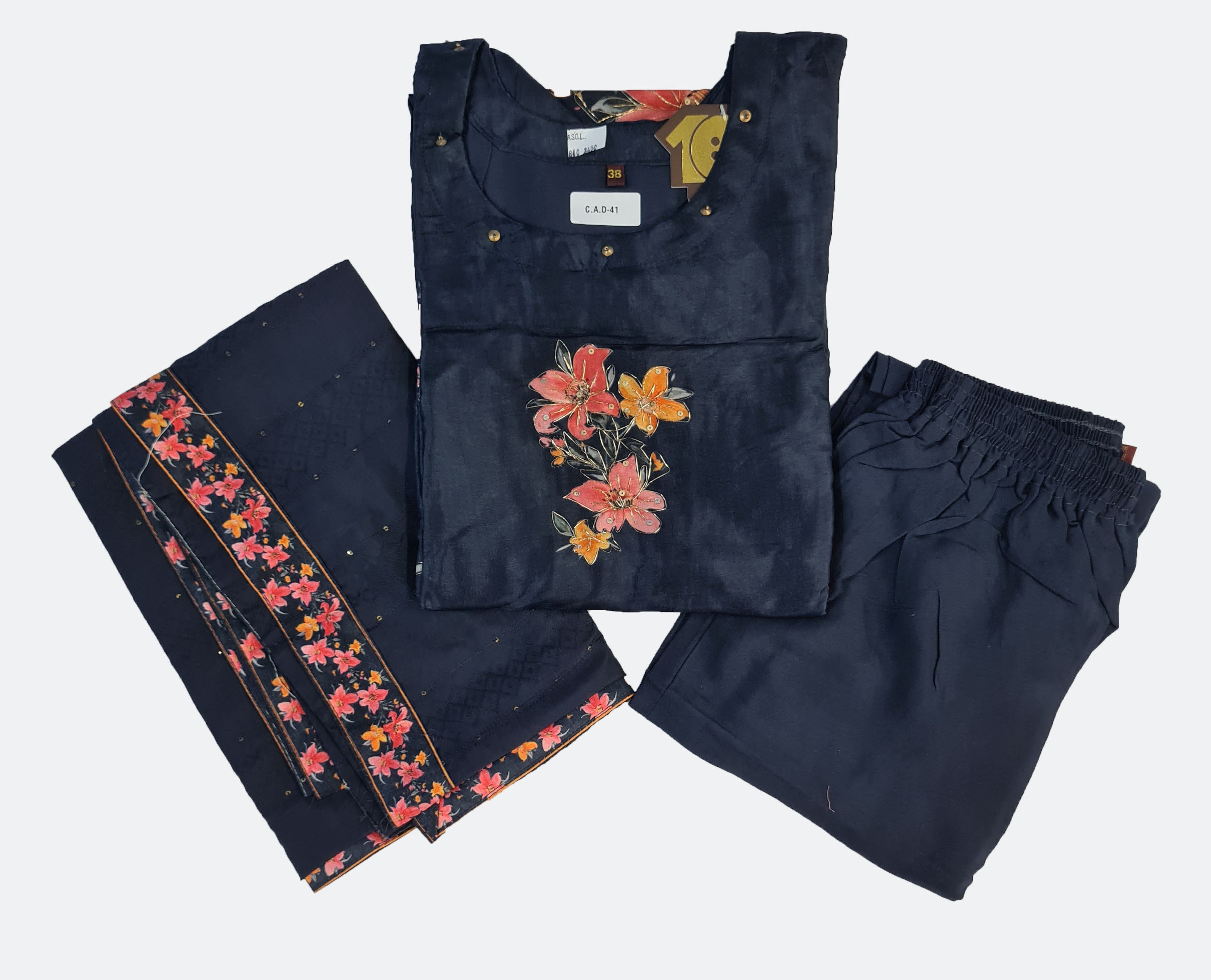 10AM Fashion Presents Floral Readymade Kurtis with Pant and Dupatta Collection