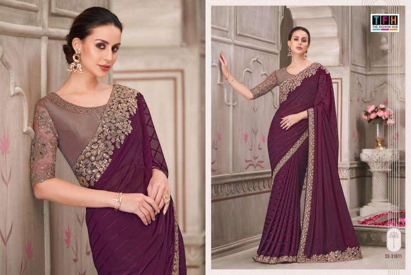 TFH PRESENTS SILVER SCREEN  HEAVY DESIGNER PARTY WEAR SAREES