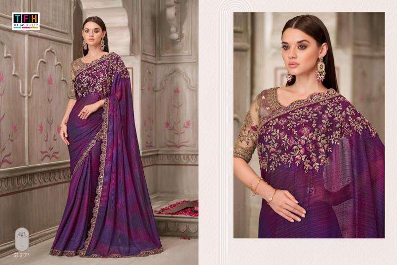TFH PRESENTS SILVER SCREEN  HEAVY DESIGNER PARTY WEAR SAREES