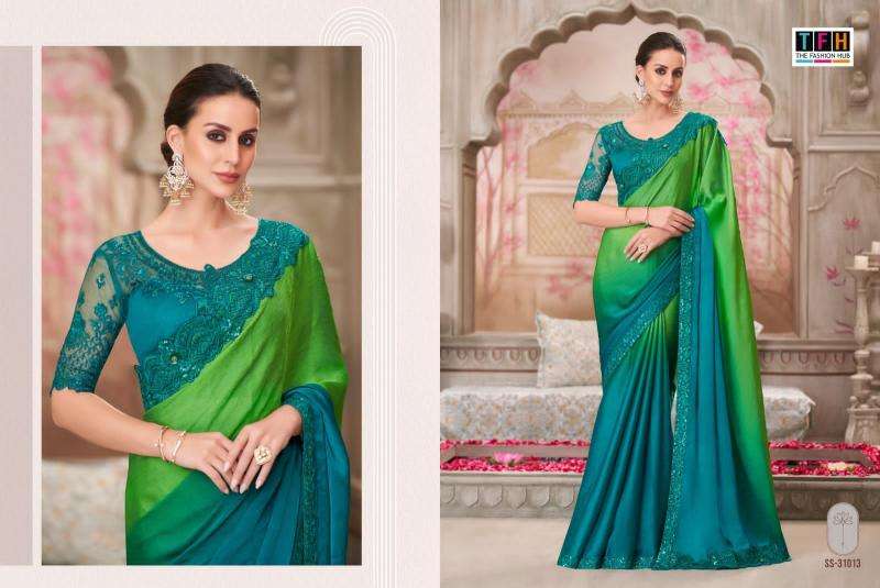 TFH PRESENTS SILVER SCREEN  HEAVY DESIGNER PARTY WEAR SAREES