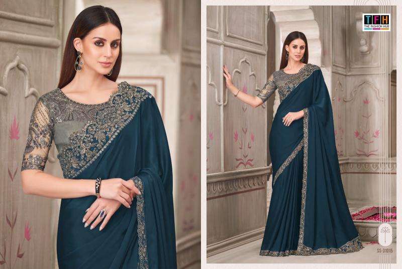 TFH PRESENTS SILVER SCREEN  HEAVY DESIGNER PARTY WEAR SAREES