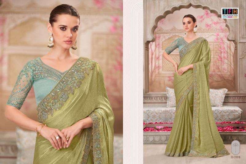 TFH PRESENTS SILVER SCREEN  HEAVY DESIGNER PARTY WEAR SAREES