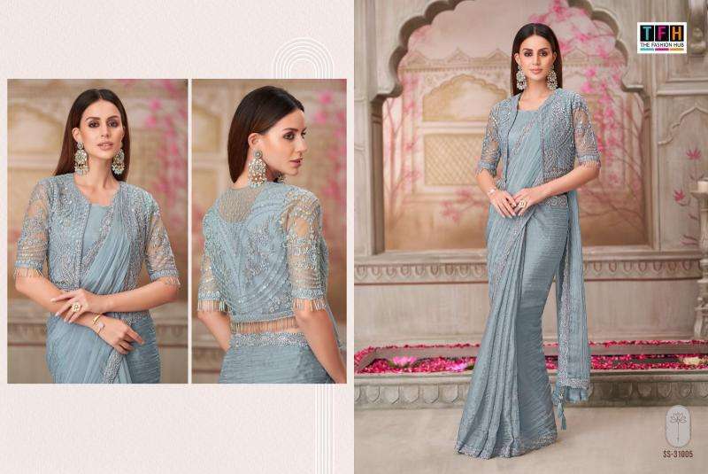 TFH PRESENTS SILVER SCREEN  HEAVY DESIGNER PARTY WEAR SAREES