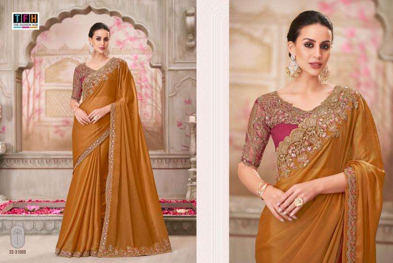 TFH PRESENTS SILVER SCREEN  HEAVY DESIGNER PARTY WEAR SAREES