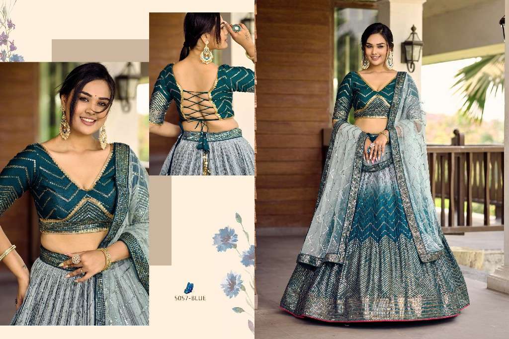 Zeel Presents Kimaya Chinon Fabric Designer Lehenga Choli Collections